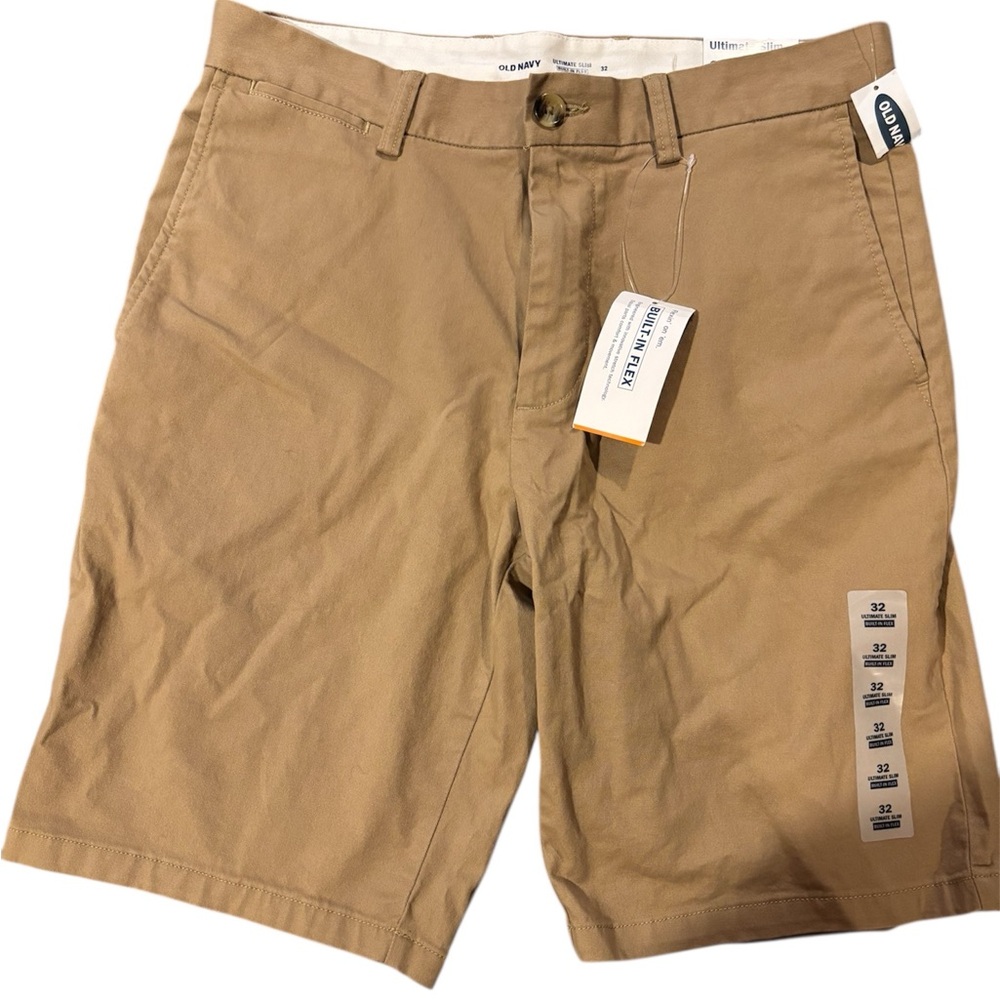 Men’s khaki dress shorts, Old Navy, NWT size 32 slim